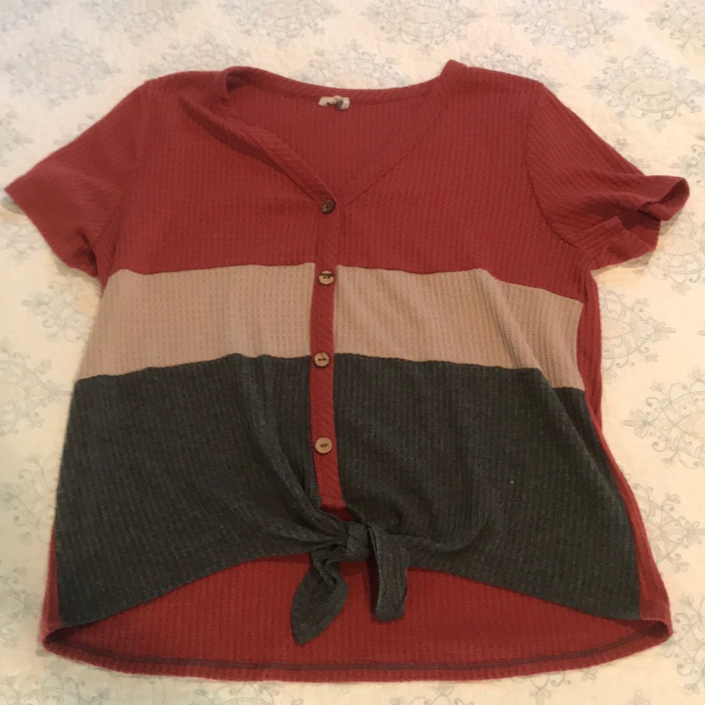 Red White & Blue tie shirt